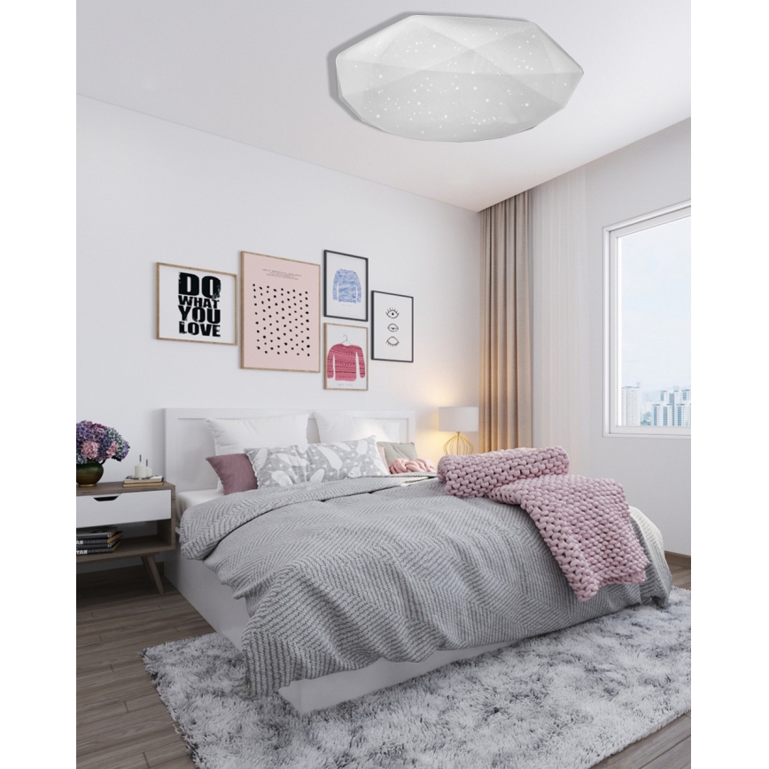 LED Stmívatelné stropní svítidlo INDUS LED/60W/230V 2700-6500K pr. 58 cm + dálkové ovládání