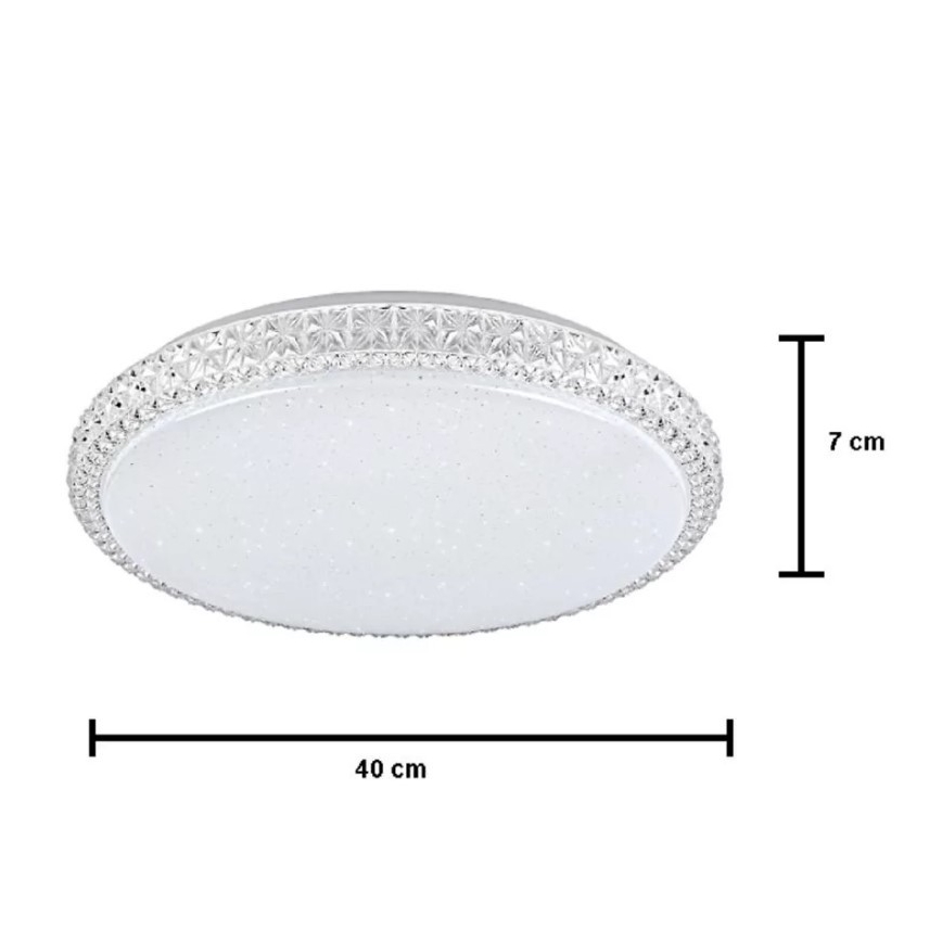 LED Stmívatelné stropní svítidlo IRINA LED/48W/230V s dálkovým ovladačem