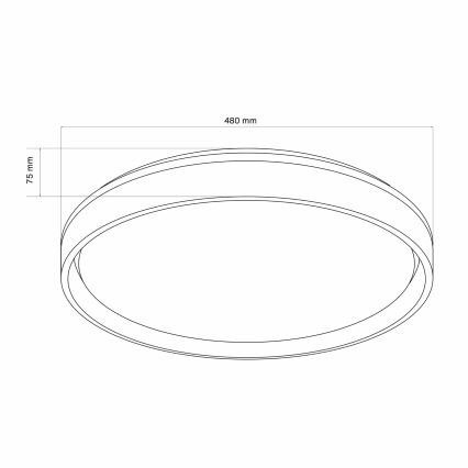 LED Stmívatelné koupelnové stropní svítidlo JADWIGA LED/72W/230V pr. 48 cm 3000-6000K IP44 + dálkové ovládání