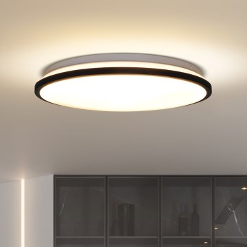 LED Stmívatelné stropní svítidlo JAMIL LED/48W/230V 3000-6500K černá + dálkové ovládání