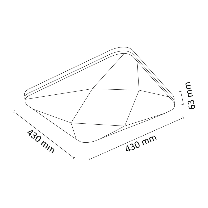 LED Stmívatelné stropní svítidlo KASTOR na dálkové ovládání LED/72W/230V