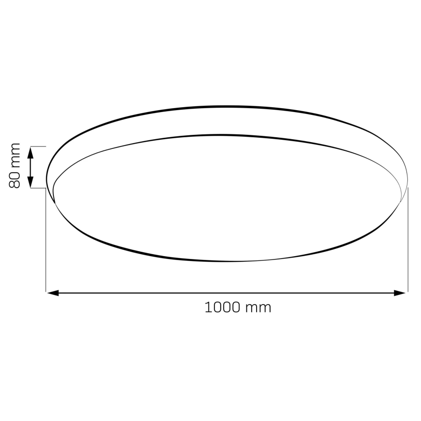 LED Stmívatelné stropní svítidlo KERN LED/100W/230V 3000/4000/6000K pr. 100 cm zlatá + dálkové ovládání