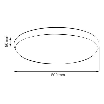 LED Stmívatelné stropní svítidlo KERN LED/80W/230V 3000/4000/6000K pr. 80 cm zlatá + dálkové ovládání