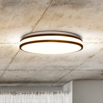 LED Stmívatelné stropní svítidlo LASKOS LED/48W/230V 3000-6500K černá + dálkové ovládání
