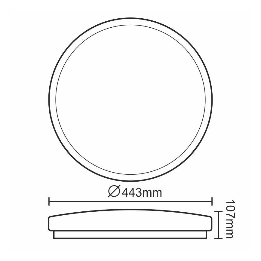 LED Stmívatelné stropní svítidlo LC8 LED/50W/230V + dálkové ovládání