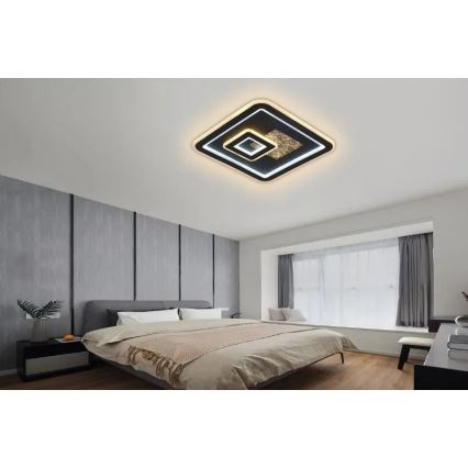 LED Stmívatelné stropní svítidlo LED/110W/230V 3000-6500K černá + dálkové ovládání