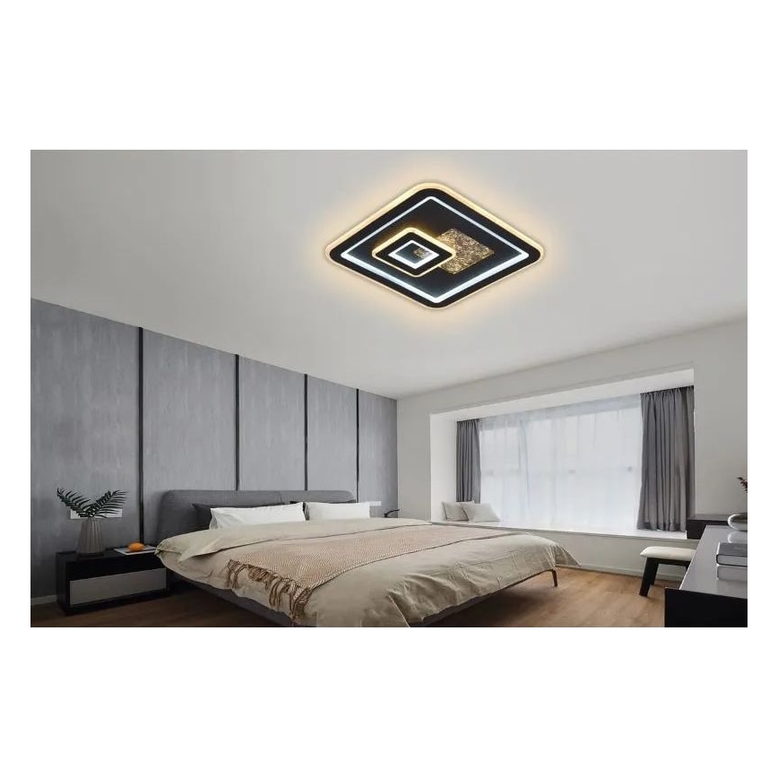 LED Stmívatelné stropní svítidlo LED/110W/230V 3000-6500K černá + dálkové ovládání