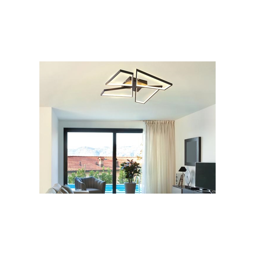 LED Stmívatelné stropní svítidlo LED/115W/230V 3000-6500K černá + dálkové ovládání