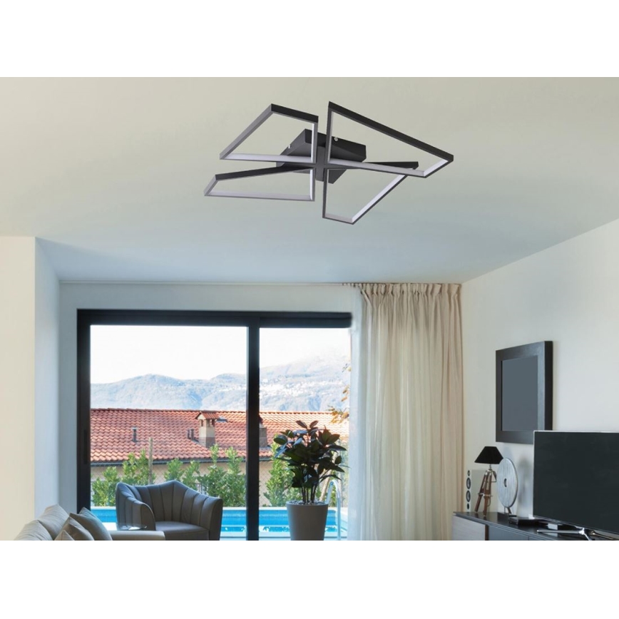 LED Stmívatelné stropní svítidlo LED/115W/230V 3000-6500K černá + dálkové ovládání