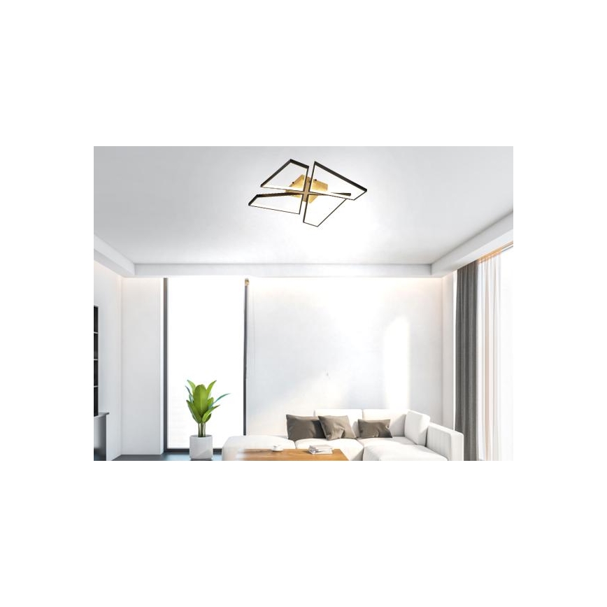 LED Stmívatelné stropní svítidlo LED/115W/230V 3000-6500K hnědá/černá + dálkové ovládání