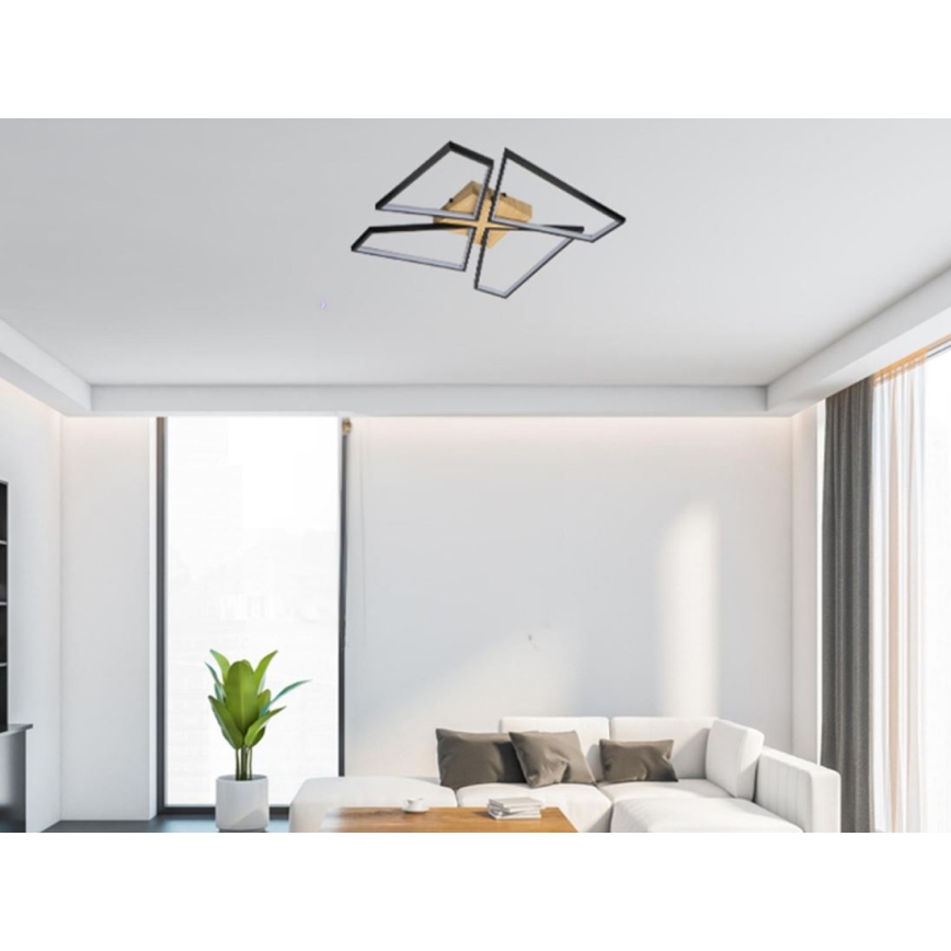 LED Stmívatelné stropní svítidlo LED/115W/230V 3000-6500K hnědá/černá + dálkové ovládání