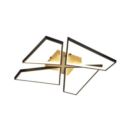LED Stmívatelné stropní svítidlo LED/115W/230V 3000-6500K hnědá/černá + dálkové ovládání