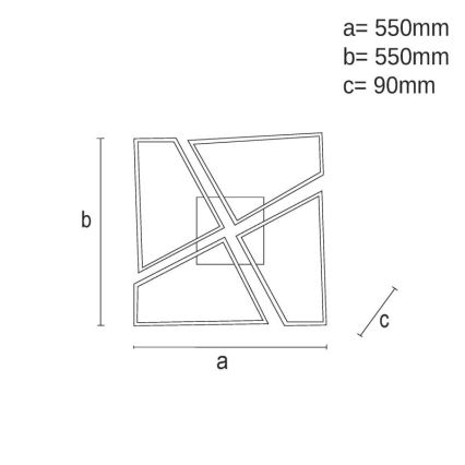 LED Stmívatelné stropní svítidlo LED/115W/230V 3000-6500K hnědá/černá + dálkové ovládání