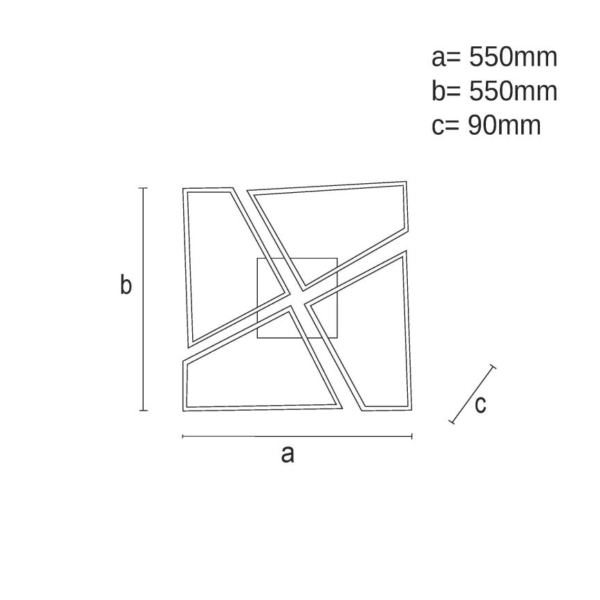 LED Stmívatelné stropní svítidlo LED/115W/230V 3000-6500K hnědá/černá + dálkové ovládání