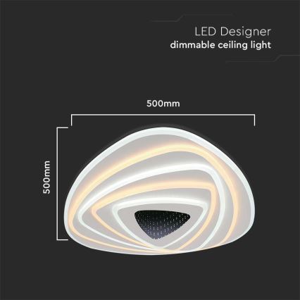 LED Stmívatelné stropní svítidlo LED/120W/230V 3000-6500K + dálkové ovládání