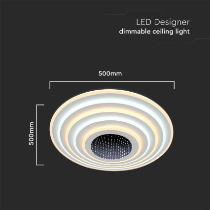 LED Stmívatelné stropní svítidlo LED/125W/230V 3000-6500K + dálkové ovládání