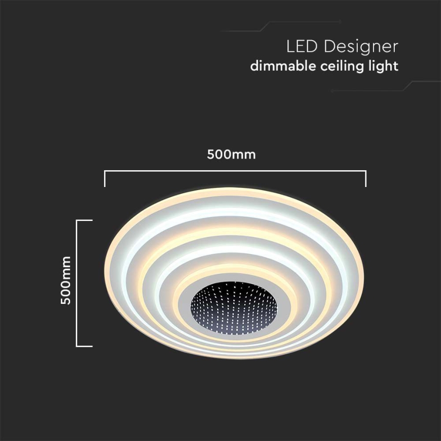 LED Stmívatelné stropní svítidlo LED/125W/230V 3000-6500K + dálkové ovládání