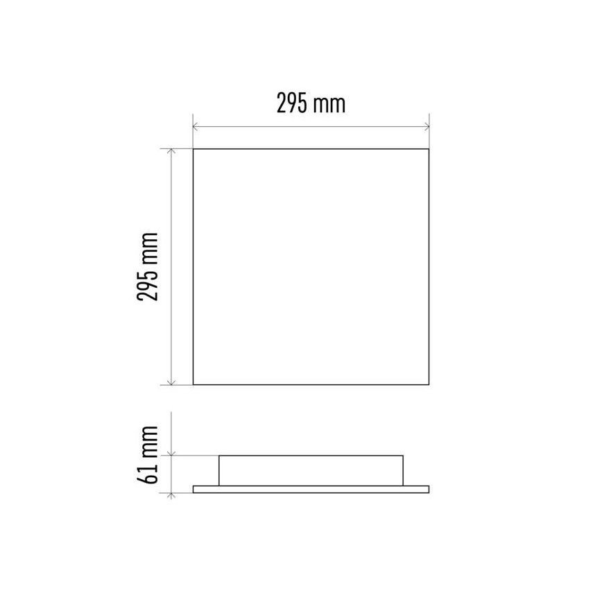 LED Stmívatelné stropní svítidlo LED/18W/230V 2700K-6000K čtverec CRI 95 + dálkové ovládání