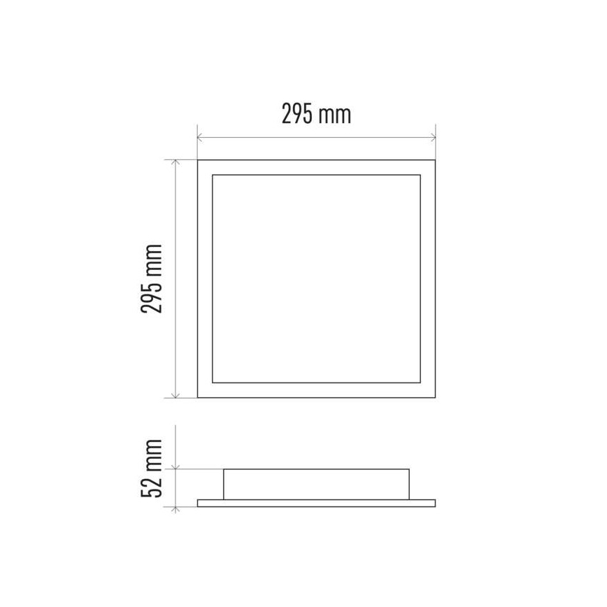 LED Stmívatelné stropní svítidlo LED/20W/230V + dálkové ovládání čtverec 2700K-6000K