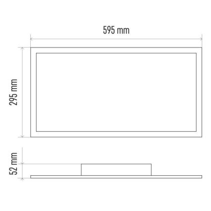 LED Stmívatelné stropní svítidlo LED/25W/230V 2700K-6000K obdélník + dálkové ovládání