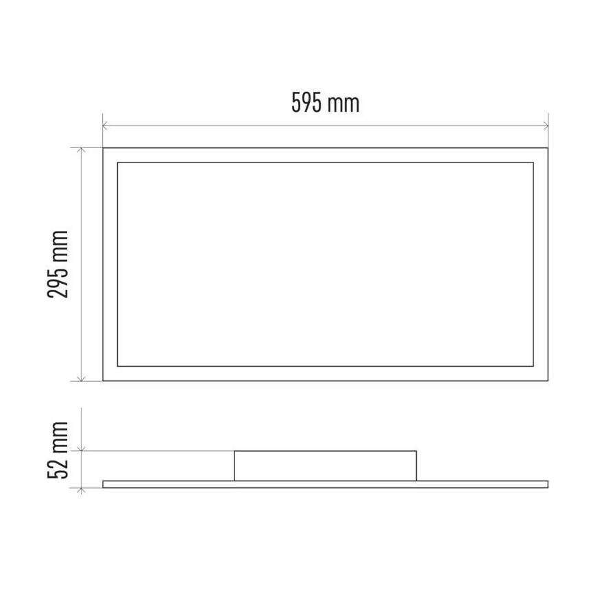 LED Stmívatelné stropní svítidlo LED/25W/230V 2700K-6000K obdélník + dálkové ovládání