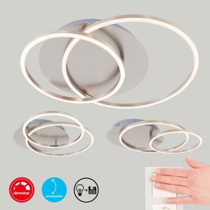 LED Stmívatelné stropní svítidlo LED/28W/230V 3000K matný chrom