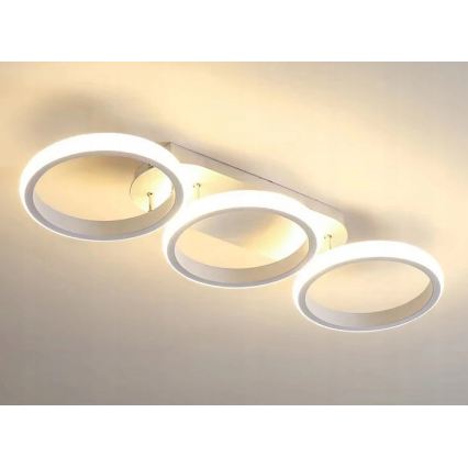 LED Stmívatelné stropní svítidlo LED/30W/230V 3000-6500K bílá Wi-Fi Tuya + dálkové ovládání