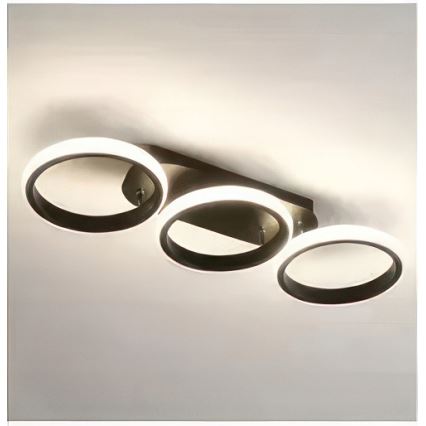 LED Stmívatelné stropní svítidlo LED/30W/230V 3000-6500K černá Wi-Fi Tuya + dálkové ovládání