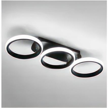 LED Stmívatelné stropní svítidlo LED/30W/230V 3000-6500K černá Wi-Fi Tuya + dálkové ovládání