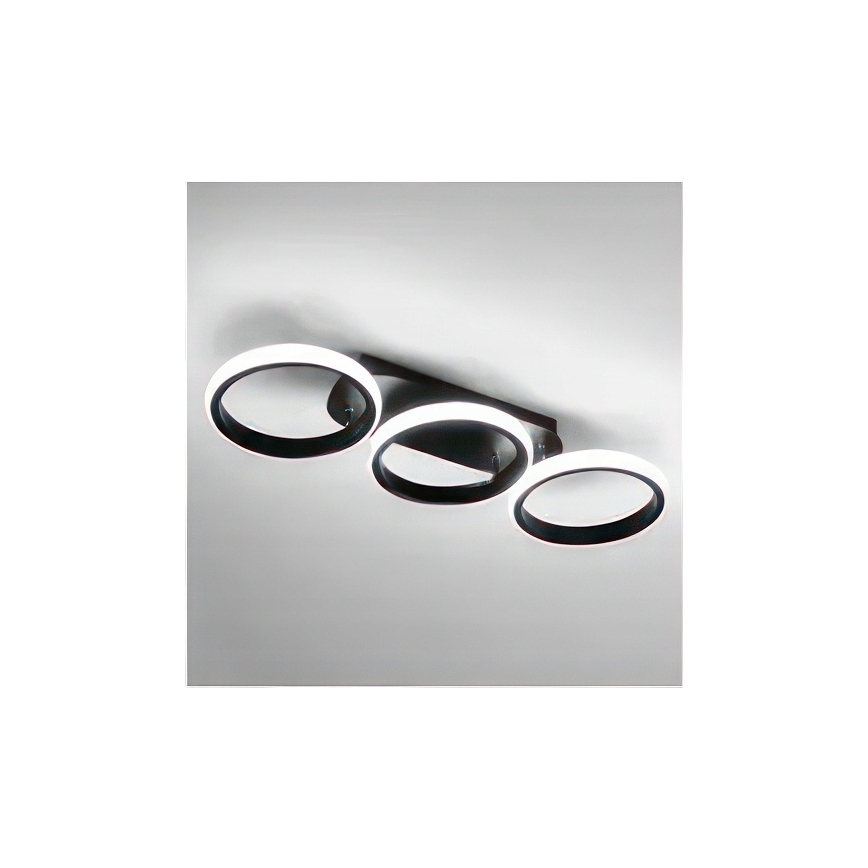 LED Stmívatelné stropní svítidlo LED/30W/230V 3000-6500K černá Wi-Fi Tuya + dálkové ovládání