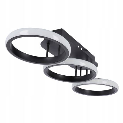 LED Stmívatelné stropní svítidlo LED/30W/230V 3000-6500K černá Wi-Fi Tuya + dálkové ovládání