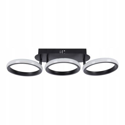 LED Stmívatelné stropní svítidlo LED/30W/230V 3000-6500K černá Wi-Fi Tuya + dálkové ovládání