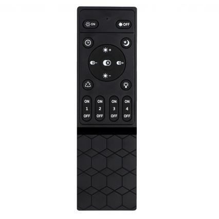 LED Stmívatelné stropní svítidlo LED/30W/230V 3000-6500K černá Wi-Fi Tuya + dálkové ovládání