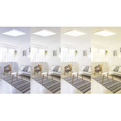 LED Stmívatelné stropní svítidlo LED/36W/230V + dálkové ovládání čtverec 2700K-6000K