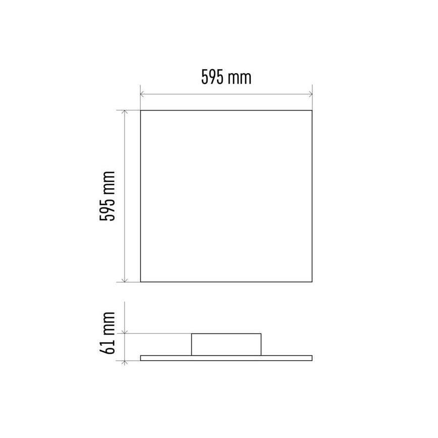 LED Stmívatelné stropní svítidlo LED/36W/230V + dálkové ovládání čtverec 2700K-6000K