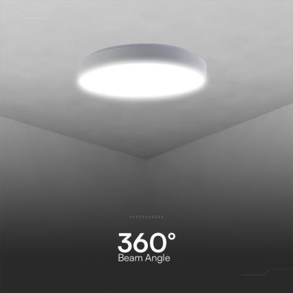 LED Stmívatelné stropní svítidlo LED/40W/230V 3000-6500K 39,5 cm bílá + dálkové ovládání