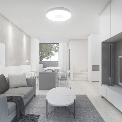 LED Stmívatelné stropní svítidlo LED/40W/230V 3000-6500K 39 cm bílá + dálkové ovládání