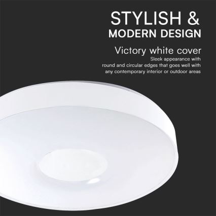 LED Stmívatelné stropní svítidlo LED/40W/230V 3000-6500K 39 cm bílá + dálkové ovládání