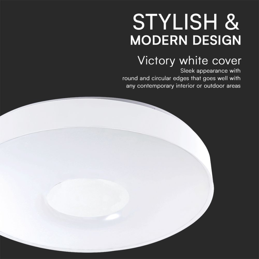 LED Stmívatelné stropní svítidlo LED/40W/230V 3000-6500K 39 cm bílá + dálkové ovládání