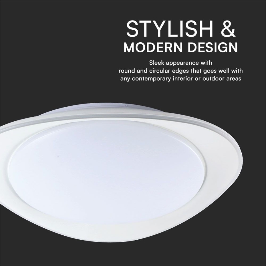 LED Stmívatelné stropní svítidlo LED/40W/230V 3000-6500K 45 cm bílá + dálkové ovládání
