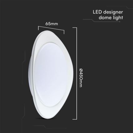 LED Stmívatelné stropní svítidlo LED/40W/230V 3000-6500K 45 cm bílá + dálkové ovládání