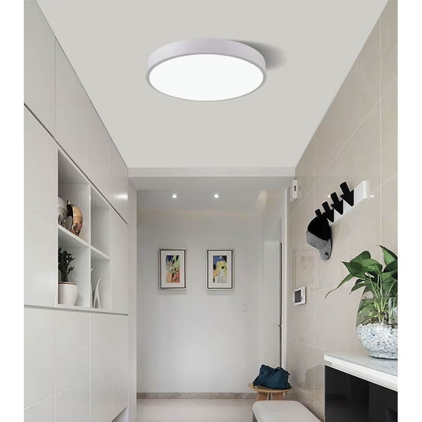 LED Stmívatelné stropní svítidlo LED/40W/230V 3000-6500K pr. 40 cm bílá + dálkové ovládání