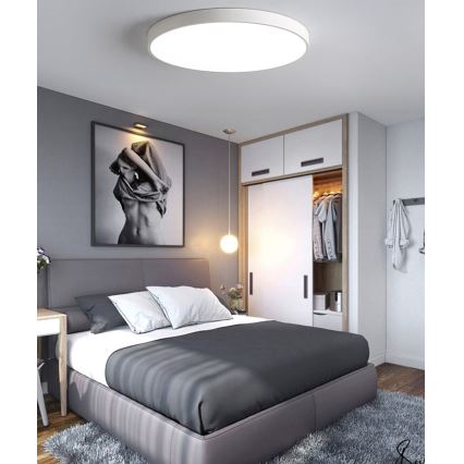 LED Stmívatelné stropní svítidlo LED/40W/230V 3000-6500K pr. 40 cm bílá + dálkové ovládání