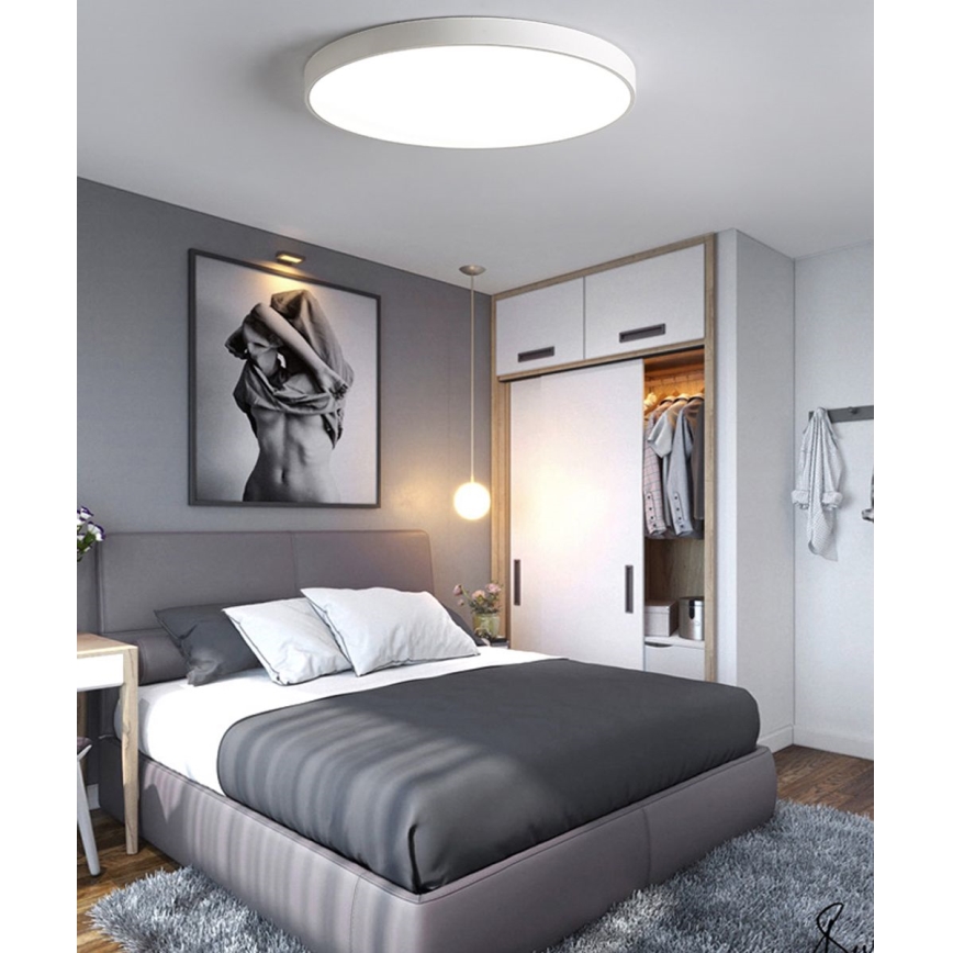 LED Stmívatelné stropní svítidlo LED/40W/230V 3000-6500K pr. 40 cm bílá + dálkové ovládání