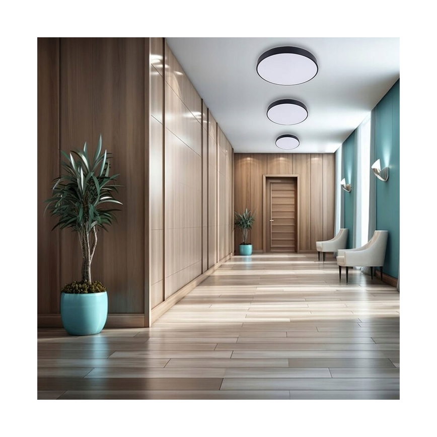 LED Stmívatelné stropní svítidlo LED/40W/230V 3000-6500K pr. 40 cm černá + dálkové ovládání