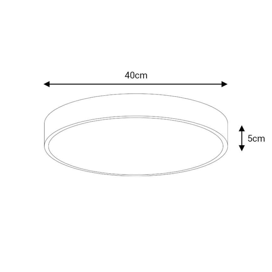 LED Stmívatelné stropní svítidlo LED/40W/230V 3000-6500K pr. 40 cm černá + dálkové ovládání