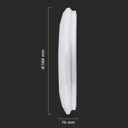 LED Stmívatelné stropní svítidlo LED/40W/230V 3000K/4000K/6500K pr. 38,8 cm + dálkové ovládání