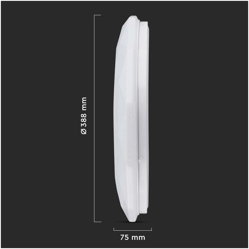 LED Stmívatelné stropní svítidlo LED/40W/230V 3000K/4000K/6500K pr. 38,8 cm + dálkové ovládání