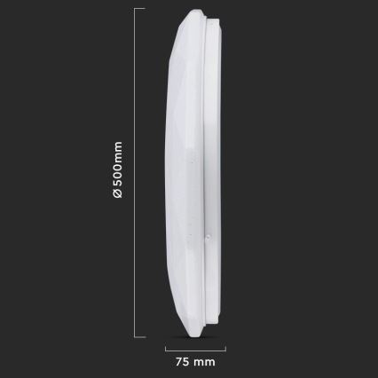LED Stmívatelné stropní svítidlo LED/40W/230V 3000K/4000K/6500K pr. 50 cm + dálkové ovládání