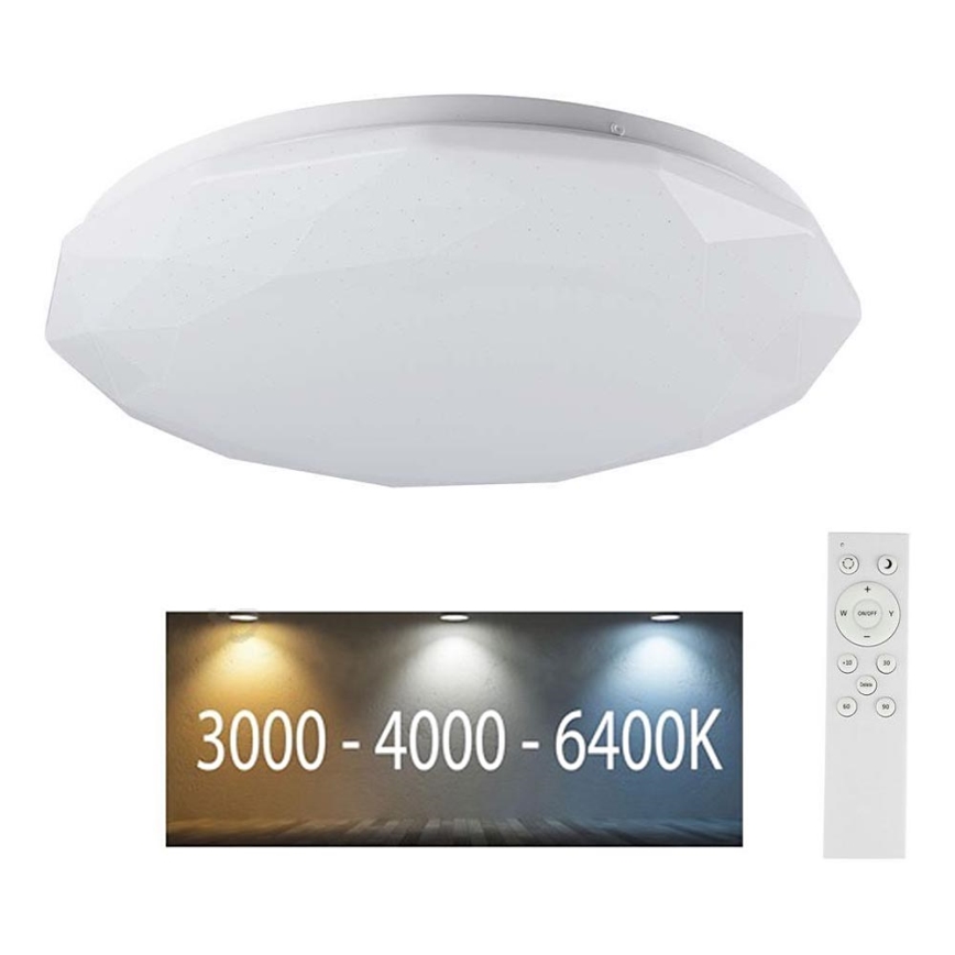 LED Stmívatelné stropní svítidlo LED/40W/230V 3000K/4000K/6500K pr. 38,8 cm + dálkové ovládání